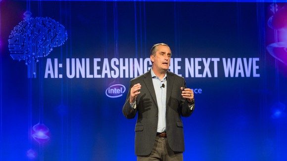 CEO BRIAN KRZANICH bei Intels Sonderveranstaltung zur künstlichen Intelligenz. Bildquelle: INTEL.