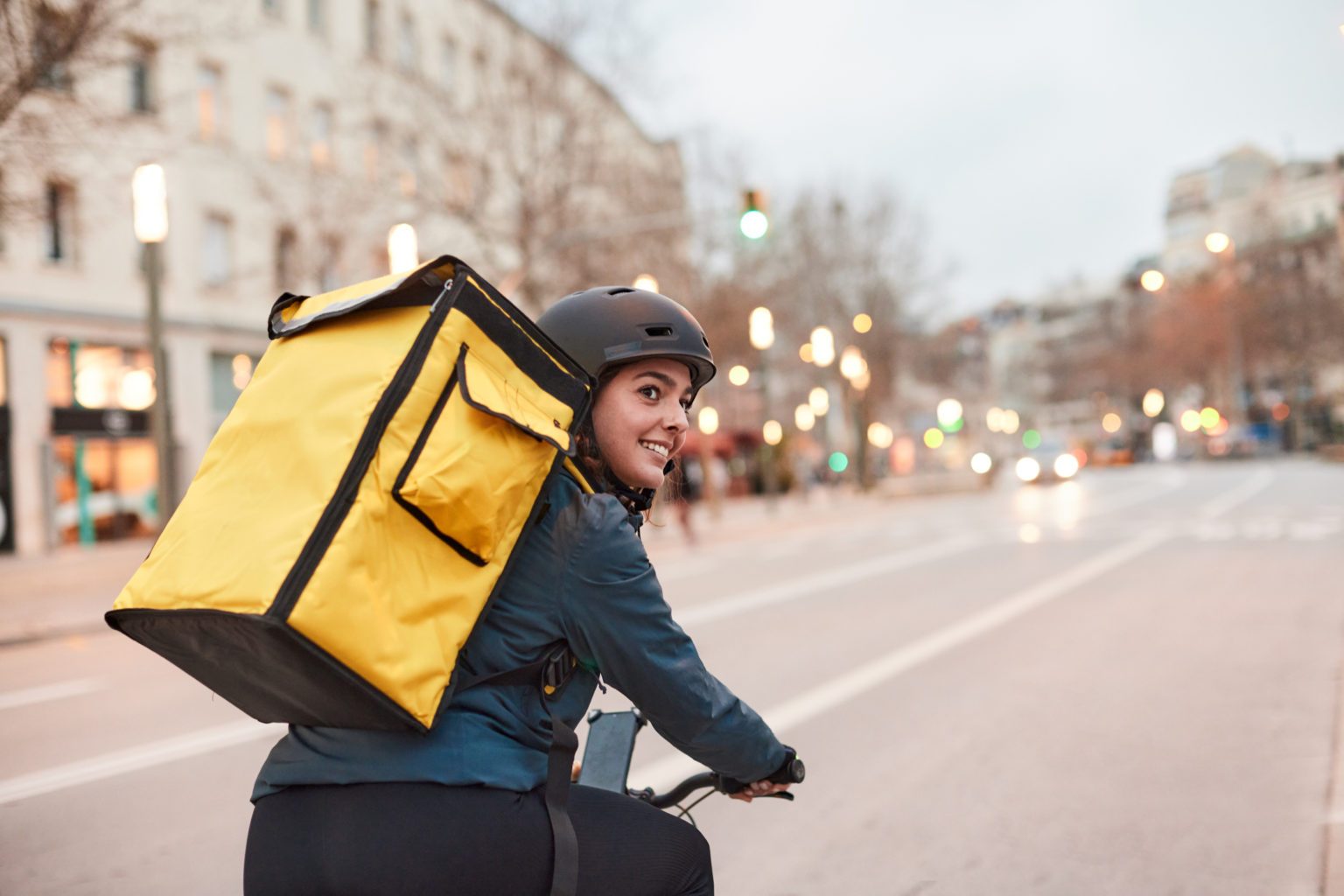 Delivery Fahrradfahrer